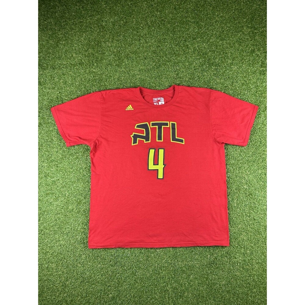 Adidas Mens Atlanta Hawks Paul Millsap #4 Player Shirt Red Ultimate tee size XL